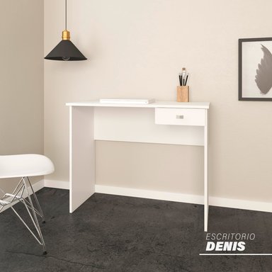 ESCRITORIO DE MELAMINA BONNO DENIS 40 CM X 90 CM BLANCO - 5