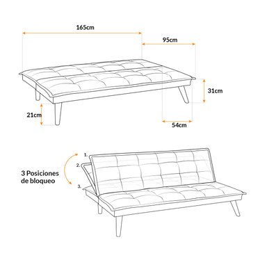 FUTON FLORENCIA NEGRO BONNO - 4