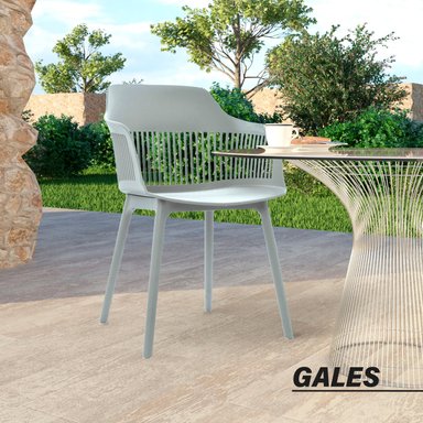 SILLA DE DISEÑO BONNO GALES GRIS - 5