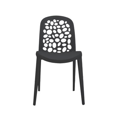 SILLA DE DISEÑO BURBUJA NEGRO BONNO - 2