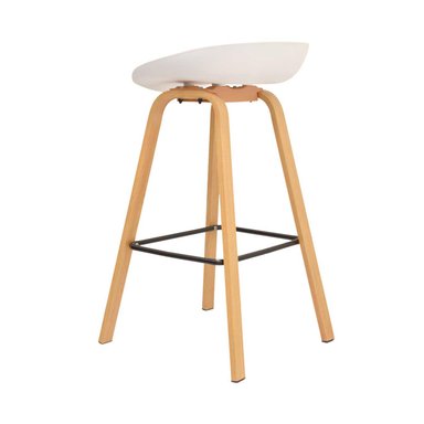 SILLA BAR BONNO BANCO MISURI FIJO 65 CM BLANCO - 5