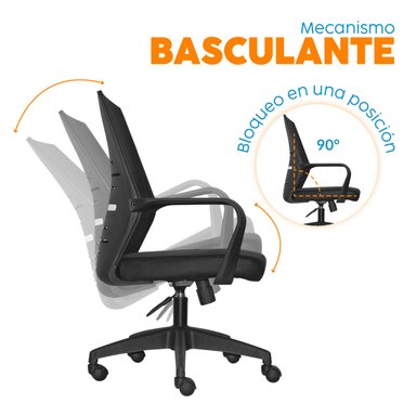 SILLA EJECUTIVA FRANZ MALLA NEGRA BONNO - 2