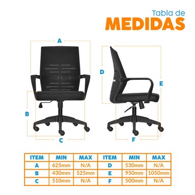 SILLA EJECUTIVA FRANZ MALLA NEGRA BONNO - 5