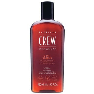 SHAMPOO AMERICAN CREW 3 IN 1 450ML CONDITIONER Y BODY WASH - 1