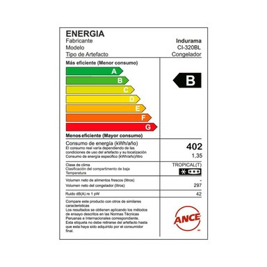 CONGELADORA INDURAMA 297L DEFROST CI-320BL BLANCO - 6
