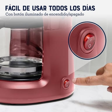 CAFETERA OSTER 5TZ DE FILTRO REUTILIZABLE BVSTDCS51R ROJA - 2
