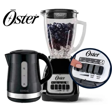 COMBO LICUADORA OSTER 2 VELOCIDADES MAS PULSO BLSTKAG BPB +HERVIDOR - 1