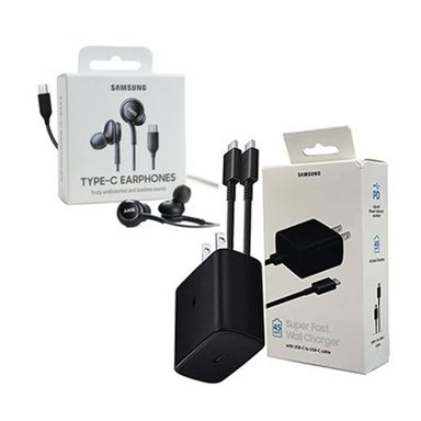 CARGADOR SAMSUNG 45W + AUDÍFONOS AKG TIPO-C ORIGINAL - 1