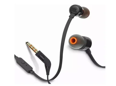 AUDÍFONOS JBL IN-EAR T110 CON MICRÓFONO CABLE PLANO CONECTOR 3.5 MM NEGRO - 2