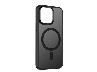 CASE MAGSAFE MATE PARA IPHONE 15 PRO MAX NEGRO + MICA DE VIDRIO 11D COMPLETO - 2
