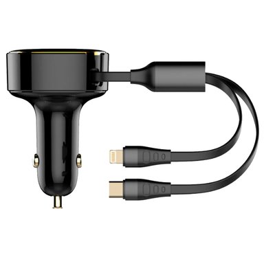 CARGADOR PARA AUTO LDNIO 30W CON CABLE TIPO C O LIGHTNING C107 - 3