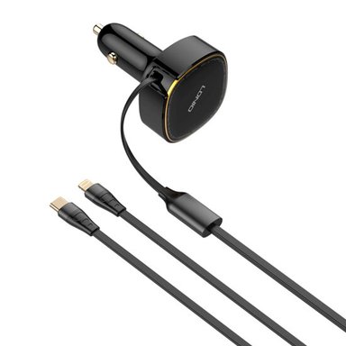 CARGADOR PARA AUTO LDNIO 30W CON CABLE TIPO C O LIGHTNING C107 - 7