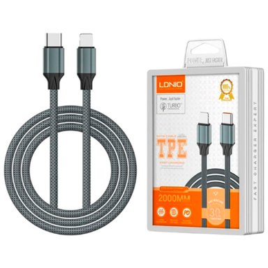 CABLE LDNIO 30W TIPO-C A LIGHTING 2M NYLON LC442I - GRIS - 1