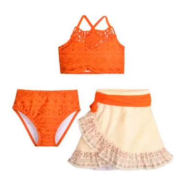 SET ROPA BAÑO MINI NIÑA DISNEY NARANJA MOANA - 1