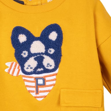 BUZO BEBÉ NIÑO MOSTAZA TALLA 6M - 3