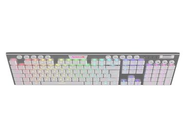 REDRAGON - TECLADO HORUS K618W RGB WIRELESS SWITCH RED WHITE - 4