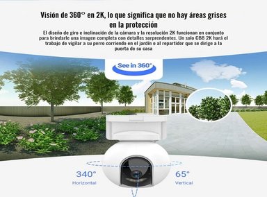 CÁMARA DE SEGURIDAD EZVIZ CB8 IP 2K 3MP BATERIA RECARGABLE 210 DIAS BLANCO - 6