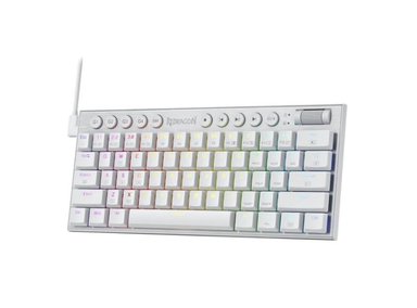 TECLADO REDRAGON WIRED SWITCH RED BLANCO HORUS MINI K632 - 1