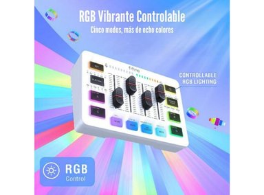 ACCESORIO CÓMPUTO FIFINE AMPLIGAME SC3 MIXER RGB STREAMING XLR WHITE - 3