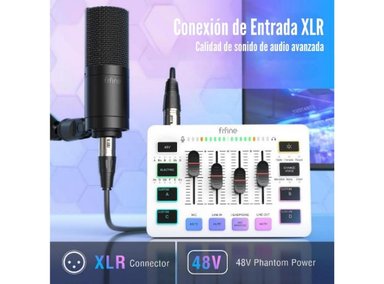 ACCESORIO CÓMPUTO FIFINE AMPLIGAME SC3 MIXER RGB STREAMING XLR WHITE - 4