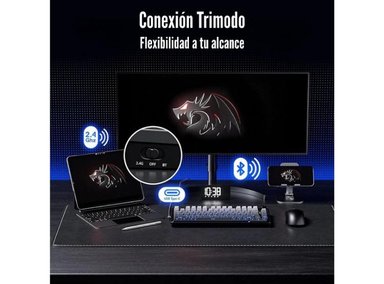 REDRAGON - TECLADO UCAL PRO K673 RGB WIRELESS BLACK - 6