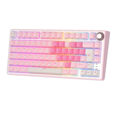ROYAL KLUDGE - TECLADO R75 WIRED 75% PINK MELODY SWITCH CREAMY - 1