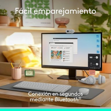 LOGITECH - TECLADO K250 BLUETOOTH WIRELESS ESPAÑOL - BLANCO - 4