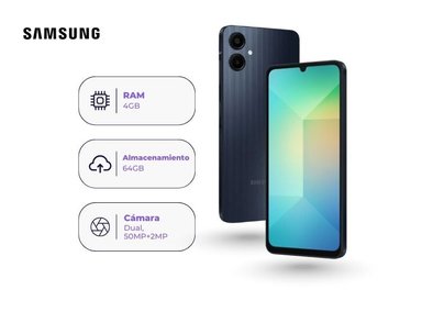 CELULAR SAMSUNG GALAXY A06 64GB 4GB RAM NEGRO - 2