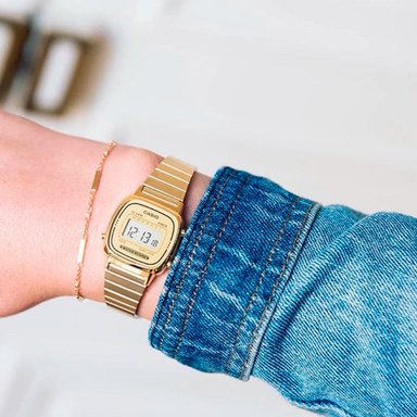 RELOJ CASIO MUJER DIGITAL LA 670WGA 9D VINTAGE RETRO GOLD - 4