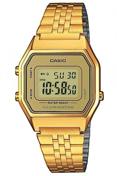 RELOJ CASIO MUJER DIGITAL LA 680WGA 1D LA680WGA 9D P VINTAGE RETRO GOLD - 1