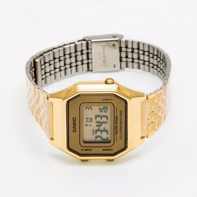 RELOJ CASIO MUJER DIGITAL LA 680WGA 1D LA680WGA 9D P VINTAGE RETRO GOLD - 2