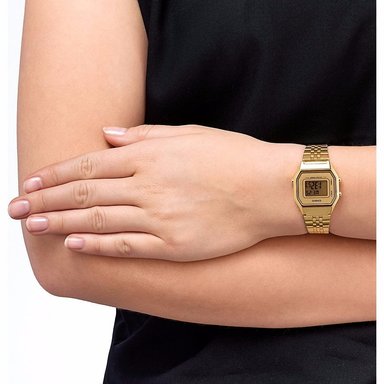 RELOJ CASIO MUJER DIGITAL LA 680WGA 1D LA680WGA 9D P VINTAGE RETRO GOLD - 3