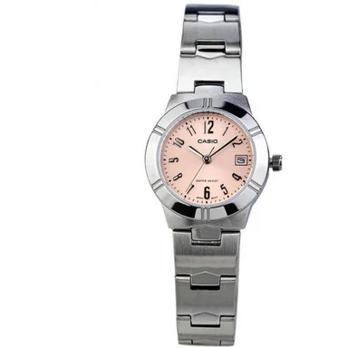 RELOJ CASIO MUJER ANÁLOGO LTP 1241D-4A3 ENTICER LADIES METALICO FONDO MELON - 1