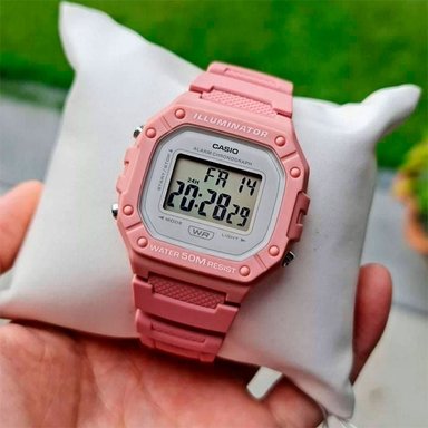 RELOJ CASIO MUJER DIGITAL W-218HC-4AV PALO ROSA RESINA - 3