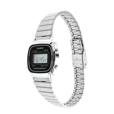 RELOJ CASIO MUJER DIGITAL 670WA 1A LA P VINTAGE RETRO PLATEADO - 2