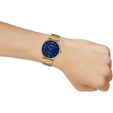 RELOJ CASIO MUJER ANÁLOGO DORADO FONDO AZUL LTP-VT01G-2B - 2