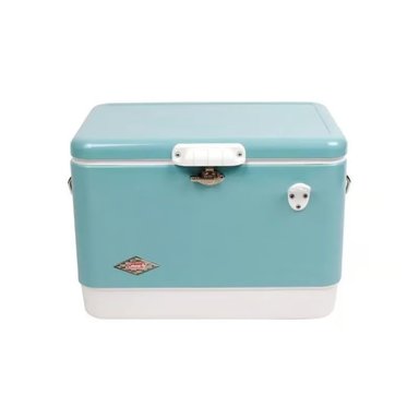 COOLER COLEMAN VINTAGE 85 LATAS 54QT ACERO - TURQUESA - 2