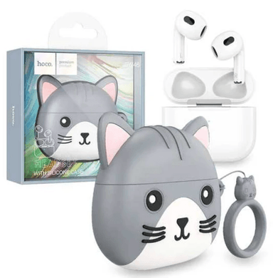 AUDIFONOS INALAMBRICOS GATO BLUETOOTH HOCO EW46 COLOR GRIS - 1