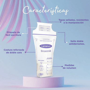 PACK 3 UNDS BOLSA DE ALMACENAMIENTO DE LECHE LANSINOH 75 UND - 3