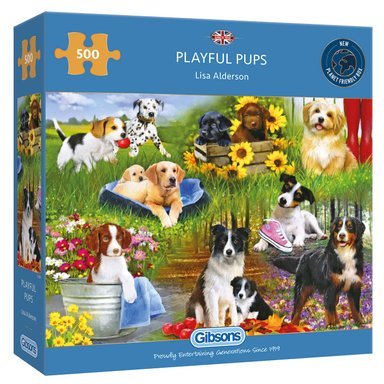ROMPECABEZAS GIBSONS CACHORROS DIVERTIDOS 500P - 1