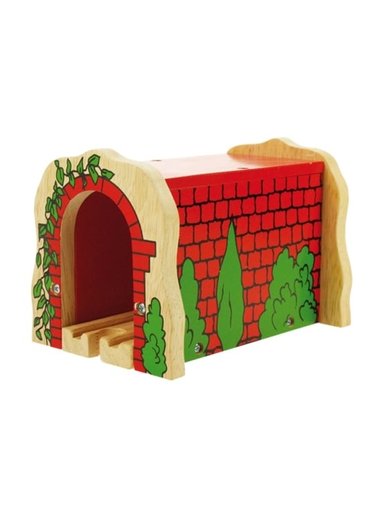 ACCESORIO BIGJIGS TÚNEL DE LADRILLO ROJO - 1