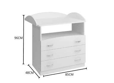 COMODA MUEBLES GAUDI CAMBIADOR DE BEBE OTTO BLANCO - 5