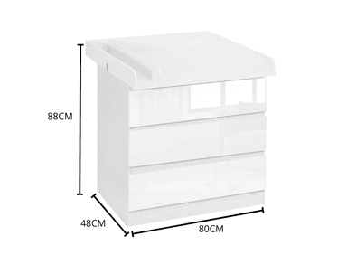 COMODA MUEBLES GAUDI CAMBIADOR DE BEBE BLUMA 5 CAJONES BLANCO - 4