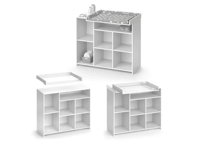COMODA MUEBLES GAUDI CAMBIADOR DE BEBE URIEL BLANCO - 2