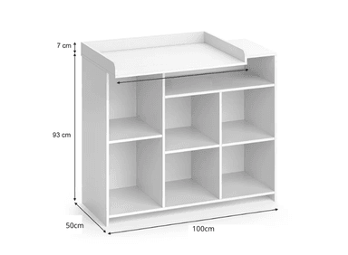 COMODA MUEBLES GAUDI CAMBIADOR DE BEBE URIEL BLANCO - 3