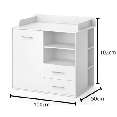 COMODA MUEBLES GAUDI CAMBIADOR DE BEBE TADEO BLANCO - 4