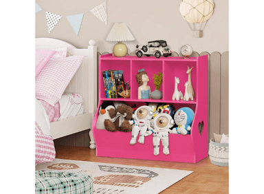 LIBRERO MUEBLES GAUDI FUCSIA JUGUETERO ORGANIZADOR INFANTIL CAREY - 2