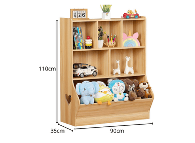 LIBRERO MUEBLES GAUDI HAYA JUGUETERO ORGANIZADOR INFANTIL EDURNE 3 NIVELES COIGUE - 4