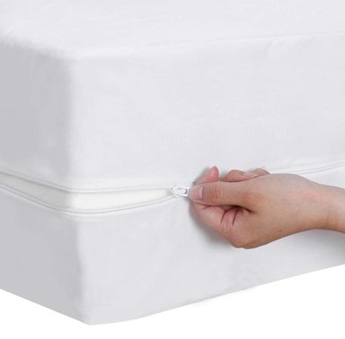 FUNDA COLCHON TEFI HOME KING ALGODÓN PIMA BLANCO IMPERMEABLE - 2