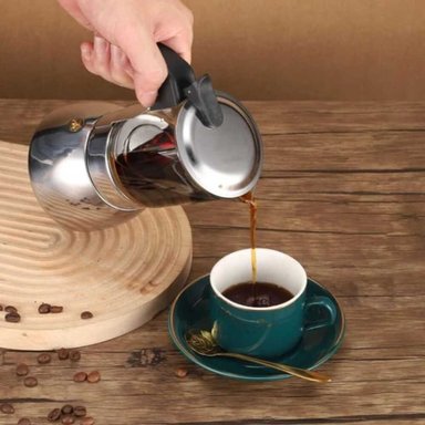 CAFETERA EXPRESSO COFFEE POINT MOKA ITALIANA 4 TAZAS VIDRIO/ACERO - 2